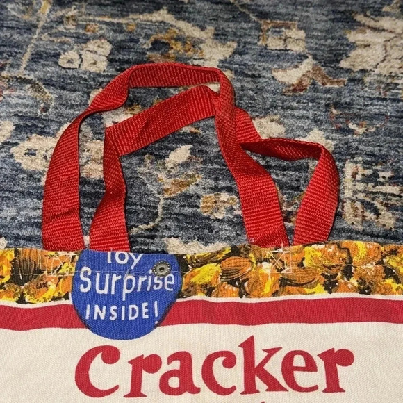 Vintage Cracker Jack Candied Popcorn & Peanuts Borden Canvas Shoulder Tote Bag - Picture 5 of 8